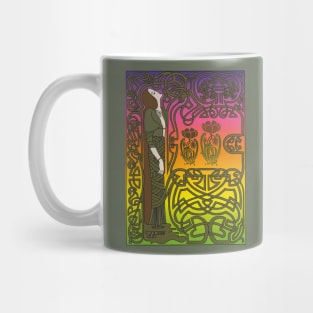 Celtic Lady (sage on rainbow) Mug